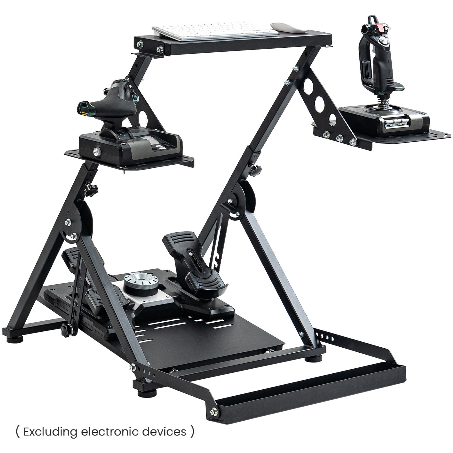 Mokapit X Shape Flight Simulation Stand Preinstalled with Fixed Slot Fit for Logitech G29 G920 G923 Thrustmaster T248 T300RS T150 Foldable Adjustable Racing Simulator Cockpit Excluding Electronic
