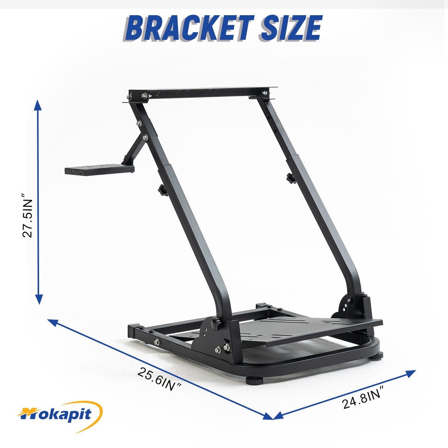 Mokapit Foldable Racing Wheel Stand Fit for Logitech Pro/G25/G29/G920/G923, Thrustmaster T80 T150 TX Fanatec Not Included Electronic Equipment: ShiftLever, Steering Wheel and Pedals