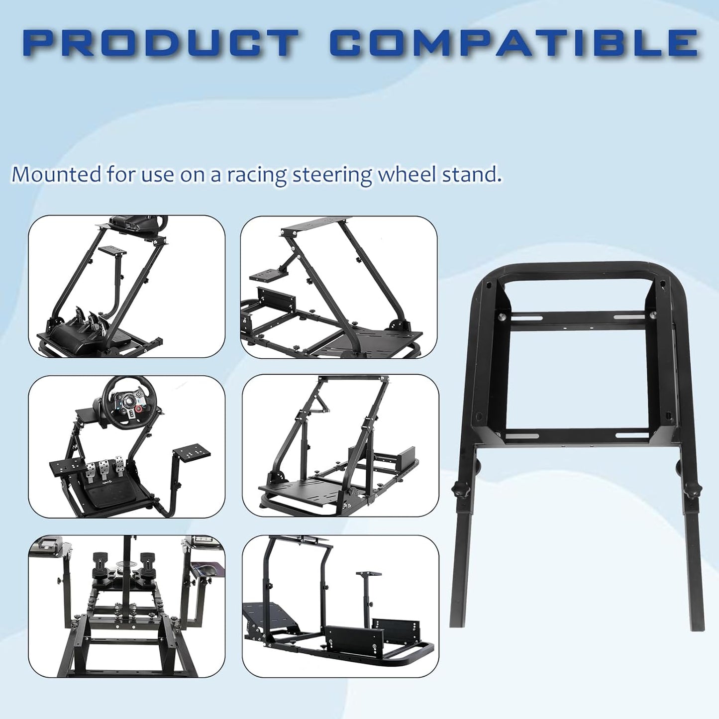Racing Simulation Seat Mount Adjustable Applied to OpenWheele/Marada/Dardoo/Minneer/Supllueer/Hottoby Different Sizes of Seats DIY Steering Wheel Stand Versatile Only Mount Without Seat