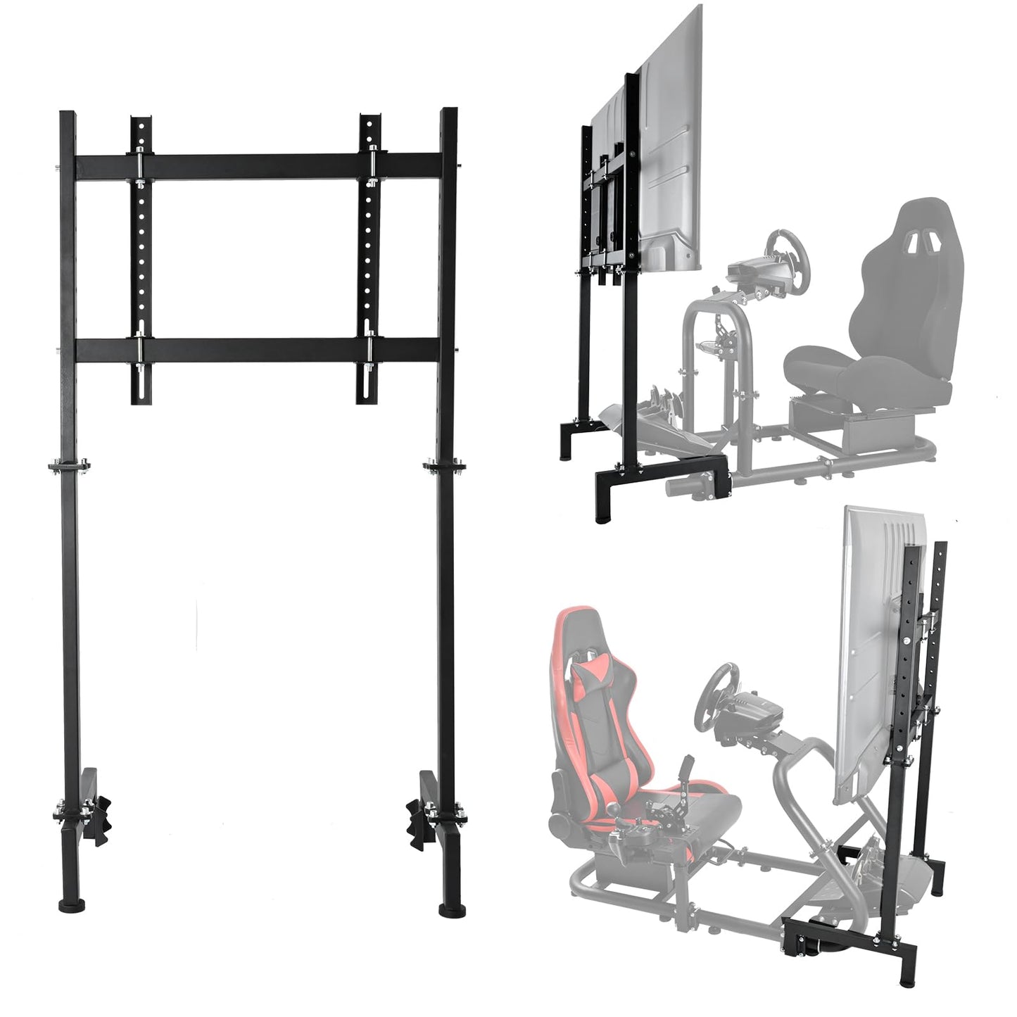 Monitor Stand Supports Screens from 24 to 60 inches Fit for Marada/Dardoo/Minneer/Supllueer Stand TVs/Monitors Use Adjustable Height Single Screen Monitor Alloy Steel Display Stand