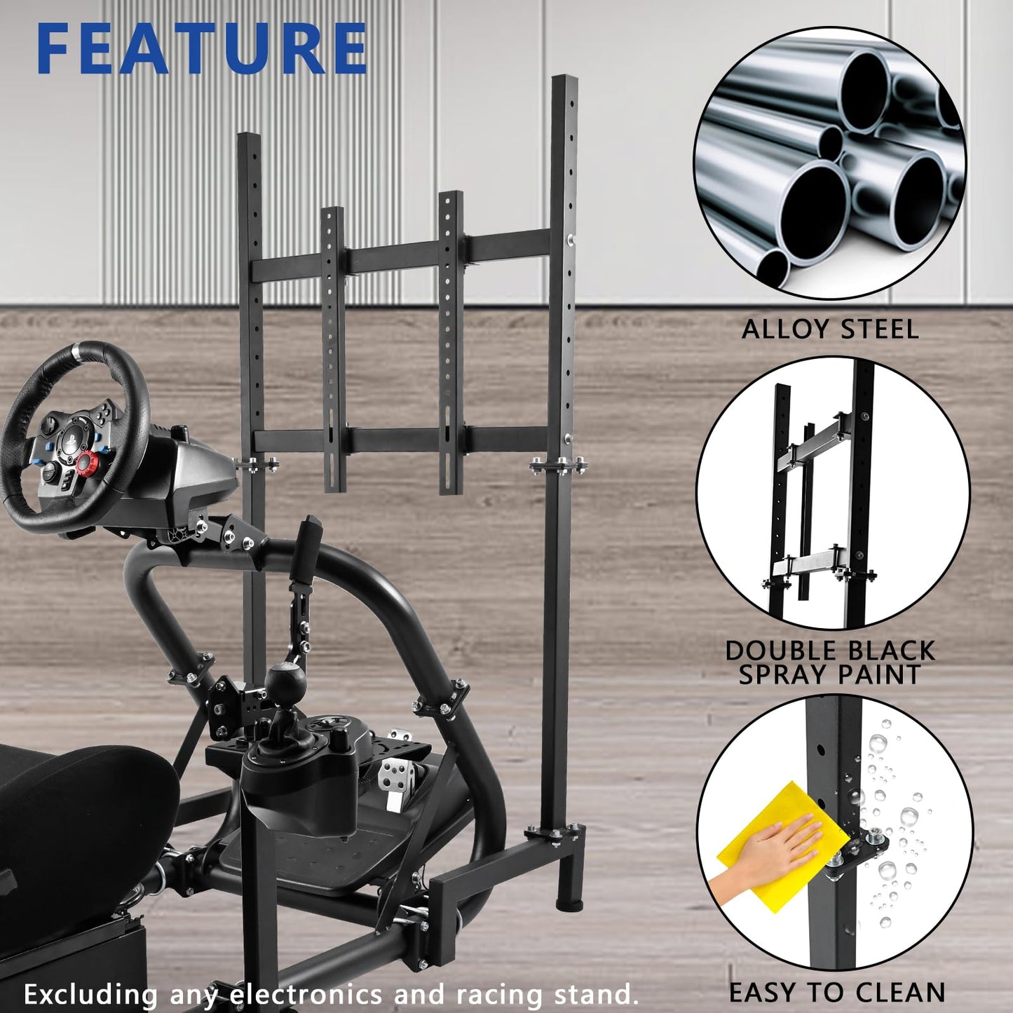 Monitor Stand Supports Screens from 24 to 60 inches Fit for Marada/Dardoo/Minneer/Supllueer Stand TVs/Monitors Use Adjustable Height Single Screen Monitor Alloy Steel Display Stand