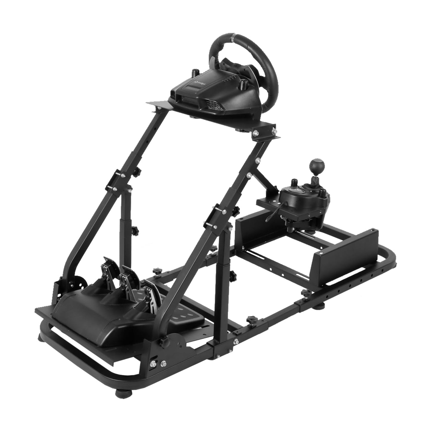 Mokapit Stable Racing Simulator Cockpit Fit for Logitech G29 G920 G923 Thrustmaster T128X T300RS Fanatec PS5 PS4 Adjustable Steering wheel Stand without Wheel Shifter Pedal