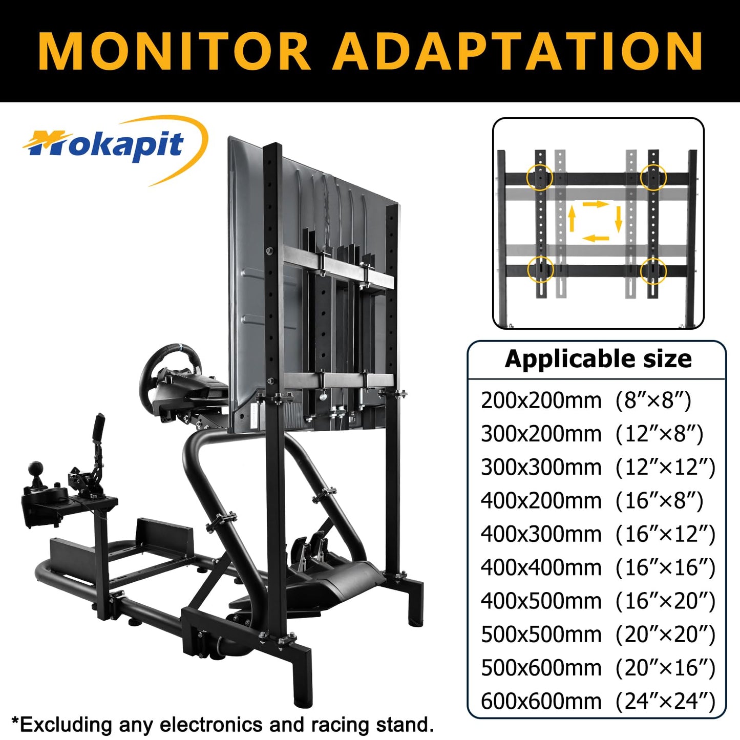 Monitor Stand Supports Screens from 24 to 60 inches Fit for Marada/Dardoo/Minneer/Supllueer Stand TVs/Monitors Use Adjustable Height Single Screen Monitor Alloy Steel Display Stand