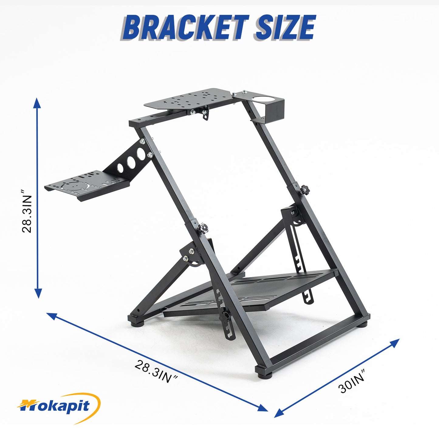 Mokapit Racing Steering Wheel Stand X Frame Compatible for G29,G920,T300RS, New Upgrade Racing Simulator Cockpit Foldable Adjustable Wheel, Shifter,Pedals and Handbrake NOT Included