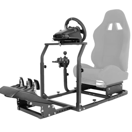 Mokapit Racing Cockpit Adjustment Compatible with Logitech/Thrustmaster/PXN/Fanatec T500 RS,T300 RS,T300,G25,G27,G29,G920 Racing Steering Stand Without Wheel&Handbrake & Pedals