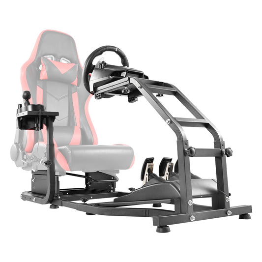 Mokapit Realistic Racing Simulation Cockpit Fit for Logitech G29,G920,G923 Thrustmaster T-GT II,T80,T150 Adjustable Steering Wheel Game Stand Steering Wheel,Handbrake and Pedal Not Included