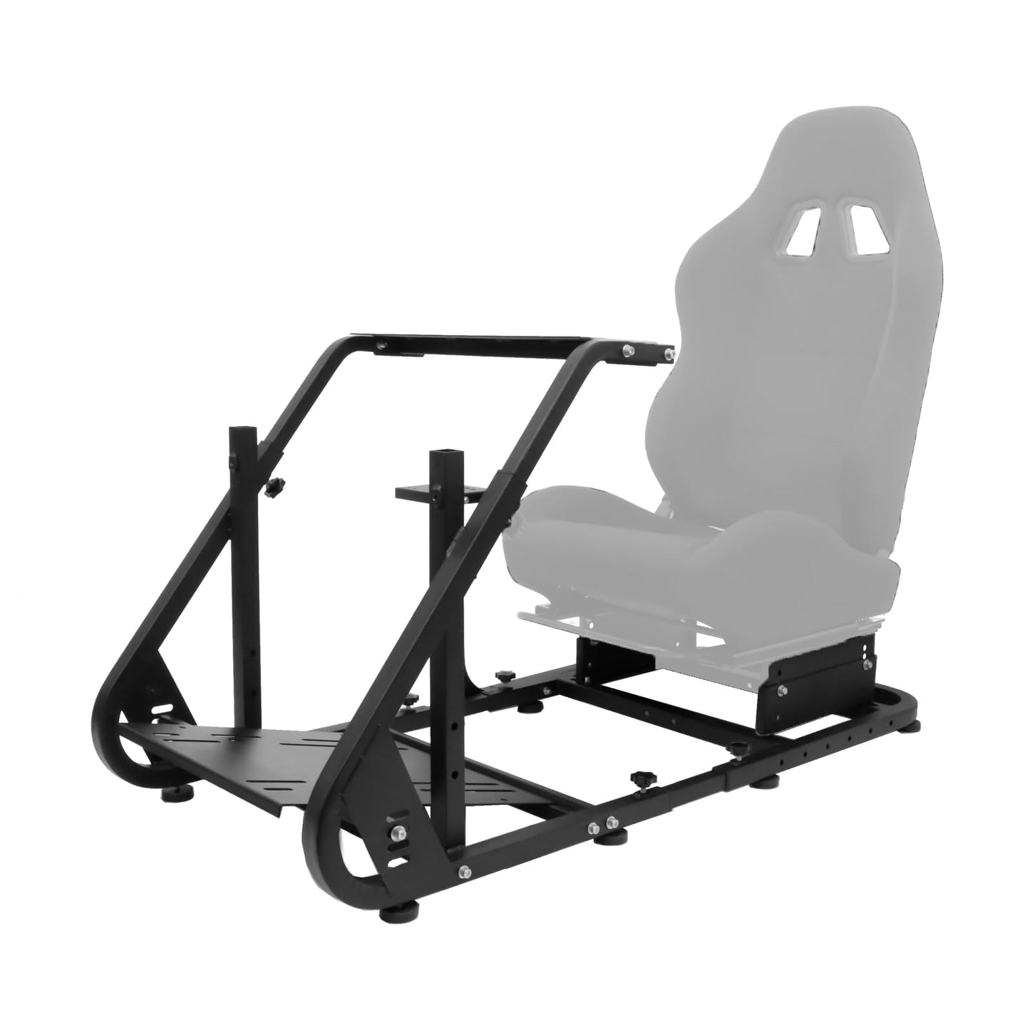 Mokapit Racing Simulator Cockpit with Mountable Monitor Bracke Compatible with T500,T30,T300RS, FANTEC,Logitech G29,G92,G923 Gaming Frame without TV Support Pole, Pedals, Handbrake, Steering Wheel