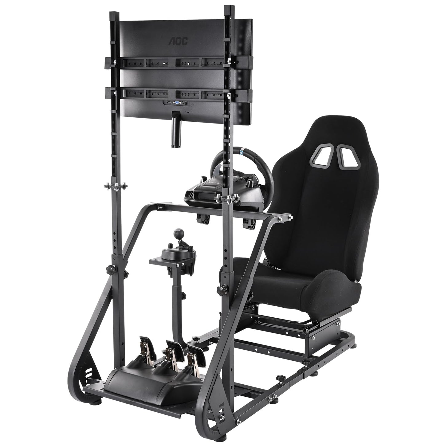 Display Support Racing Sim Cockpit Compatible with Logitech/Thrustmaster/PXN/Fanatec G923,G29,T500RS,TX,T248 Stable TV Monitor Steering Wheel Stand Wheel & Shifter & Pedal Not Included