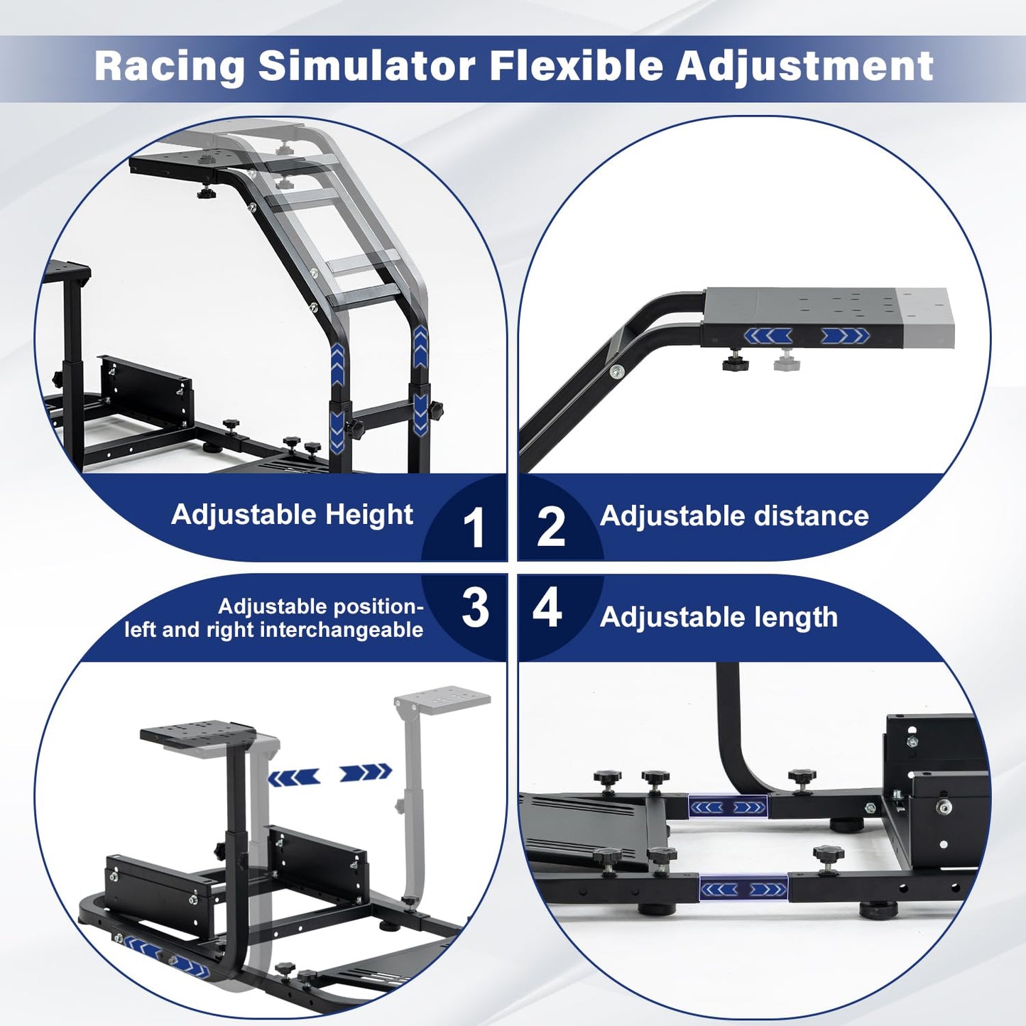 Mokapit Realistic Racing Simulator Cockpit with Racing Seat Fit for Thrustmaster T128/T248/T300RS/T150 Logitech G29 G920 G923 Adjustable sim racing cockpit, Steer Wheel,Handbrake,Shifter Not Included