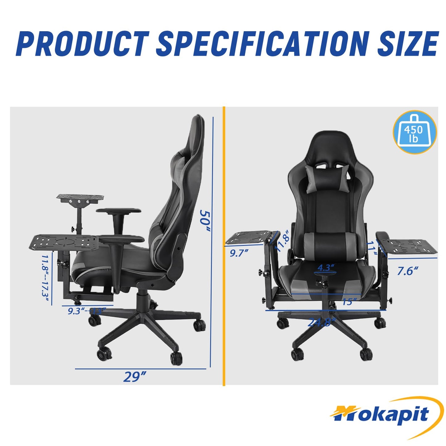 Adjustable Flight Simulator Cockpit Fit for LogitechX56/X52 PRO,Thrustmaster A10C Hotas Warthog/T.16000M/TH8A/TCA,Fanatec ClubSport Shifter SQ Flight Sim Chair Joystick Not Included