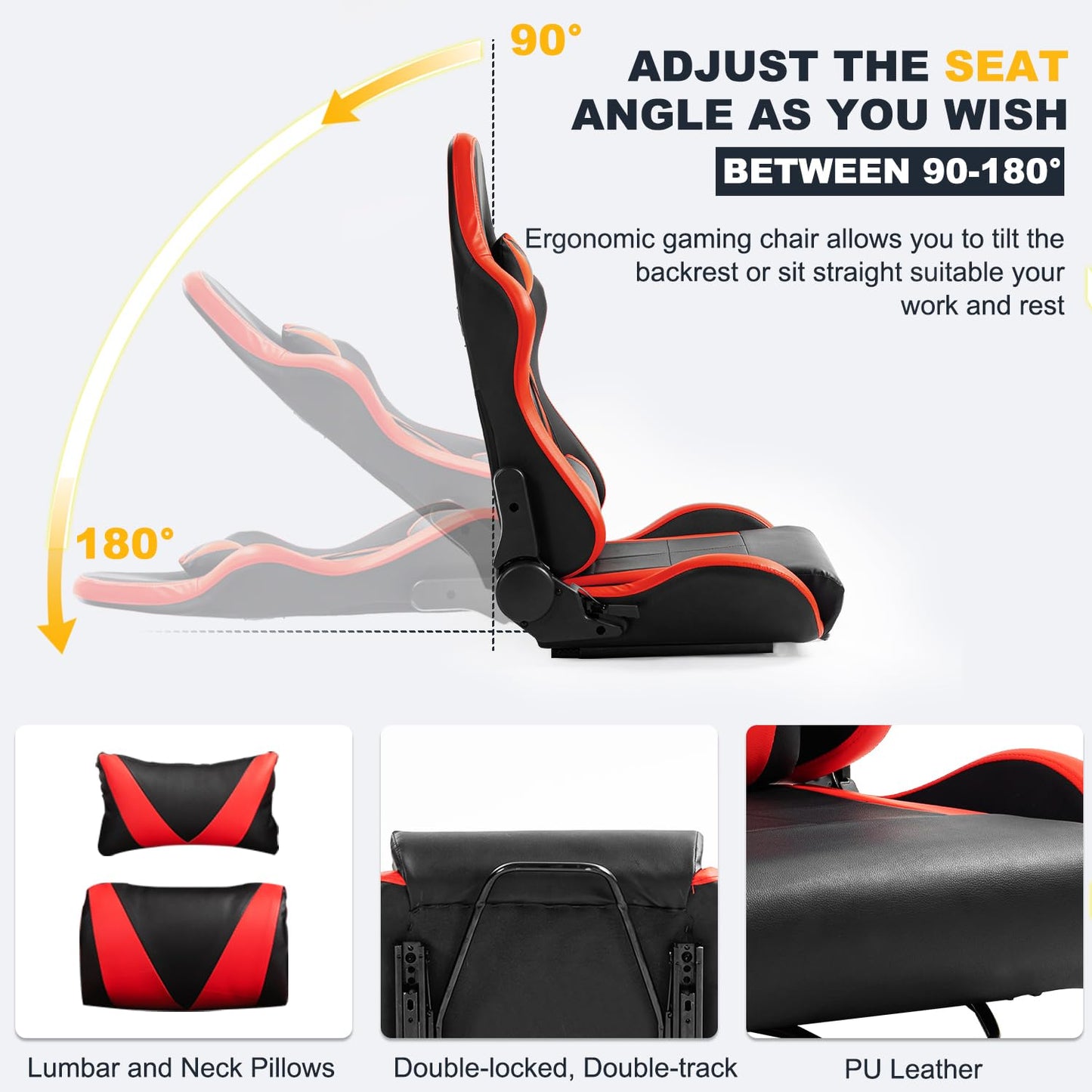 Mokapit Flight Sim Cockpit with Seat Foldable ＆ Adjustable fit for Logitech, Thrustmaster, FANATEC, G29/G920/G923/T300/CSL-DD, Racing Wheel Stand Flight Sim Cockpit, No Wheel Pedal Shifter Keyboard