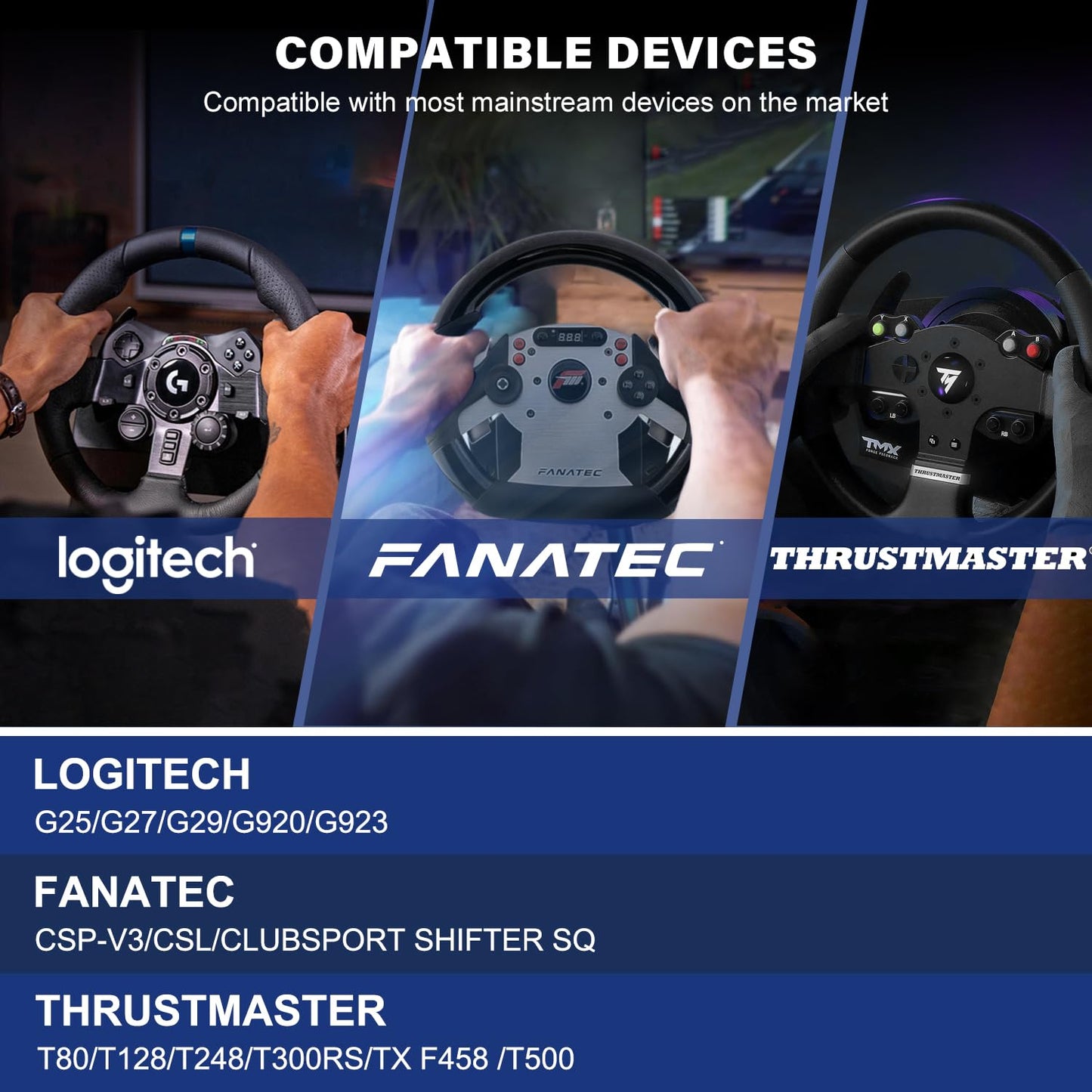 Mokapit Realistic Racing Simulator Cockpit with Racing Seat Fit for Thrustmaster T128/T248/T300RS/T150 Logitech G29 G920 G923 Adjustable sim racing cockpit, Steer Wheel,Handbrake,Shifter Not Included