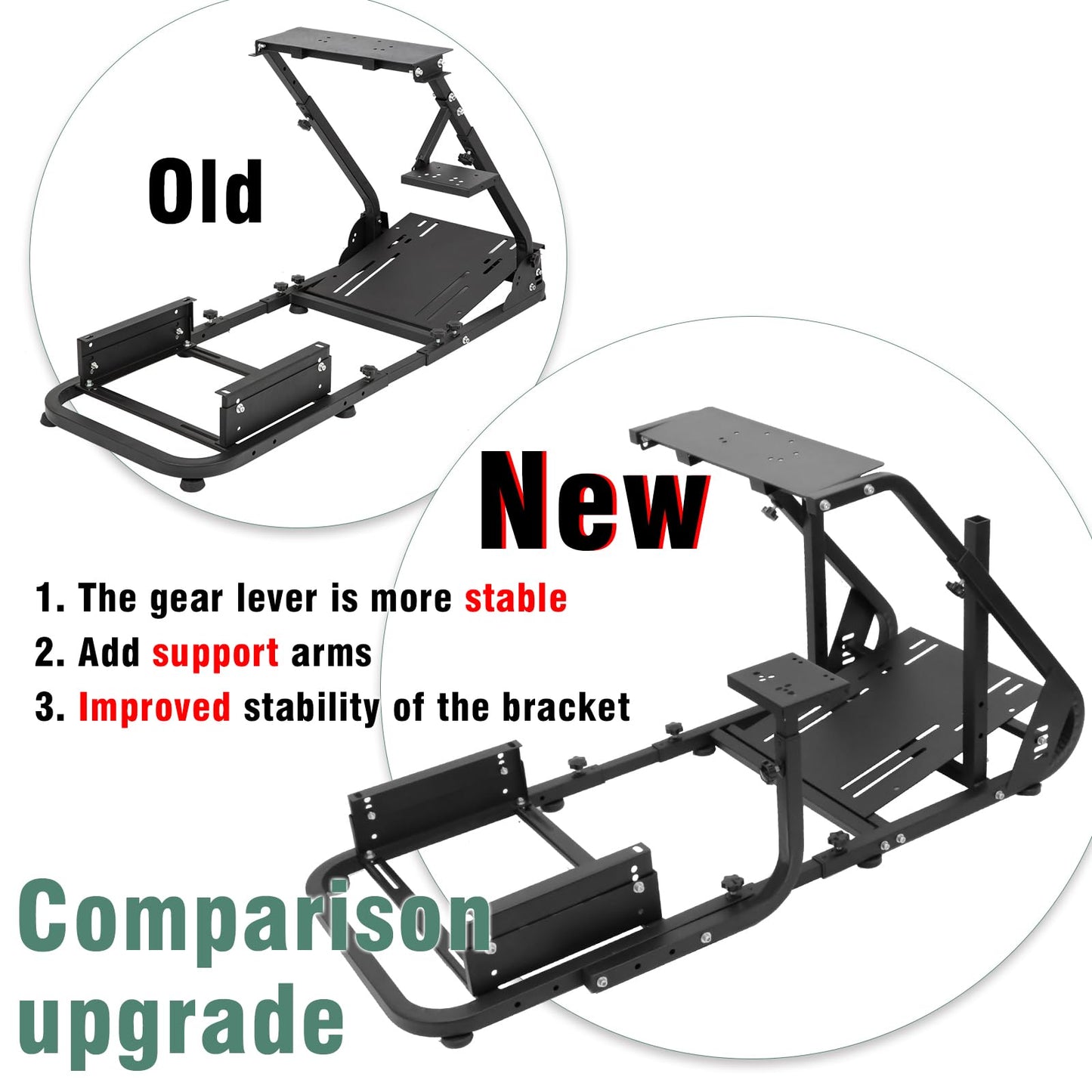 Mokapit Racing Simulator Cockpit with Mountable Monitor Bracke Compatible with T500,T30,T300RS, FANTEC,Logitech G29,G92,G923 Gaming Frame without TV Support Pole, Pedals, Handbrake, Steering Wheel