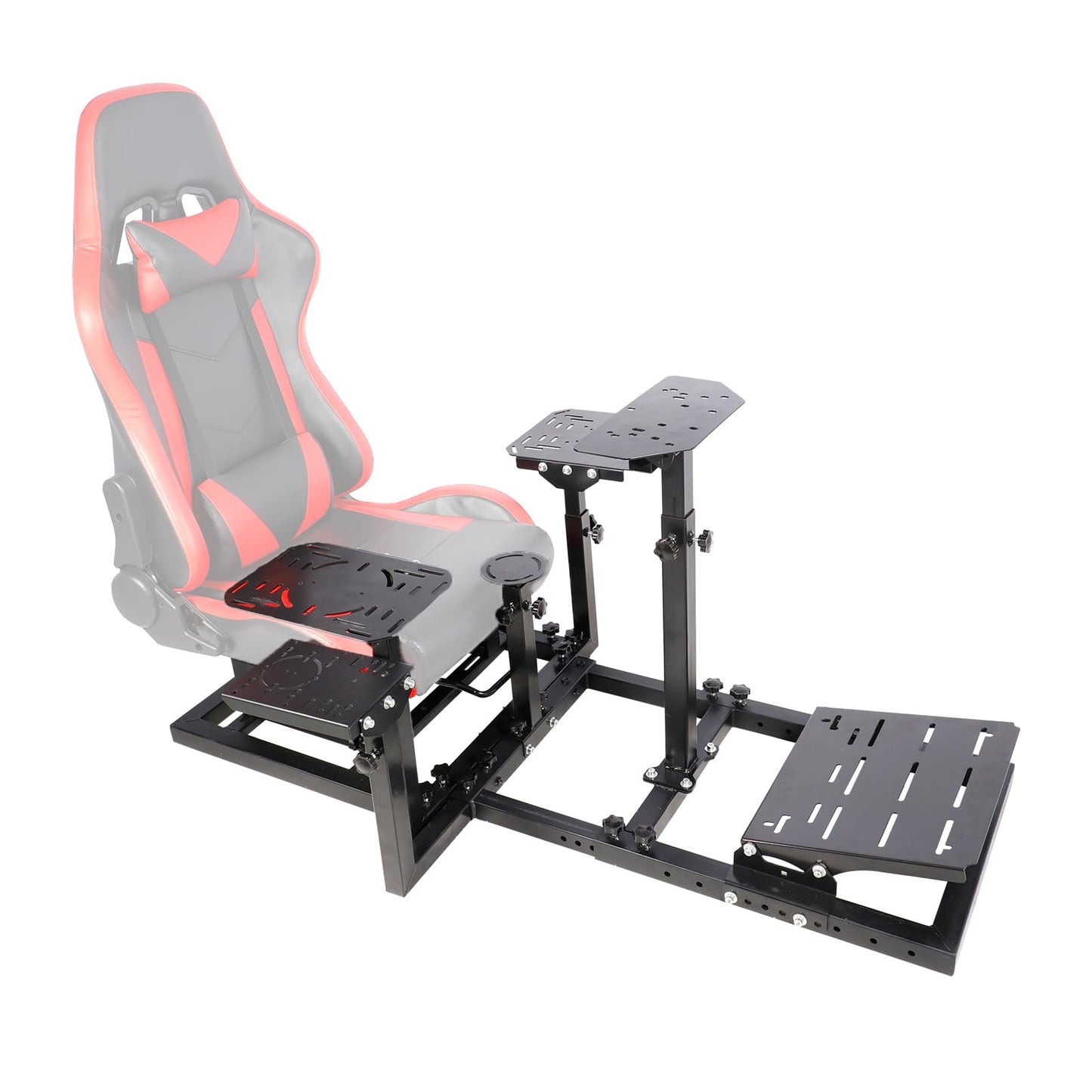 Mokapit Racing Flight Simulator Cockpit Sturdy Compatible with Logitech/Thrustmaster/PXN G25,G27,X52,X56 H.O.T.A.S Adjustable Throttle Yoke Stand Includes Stand Only