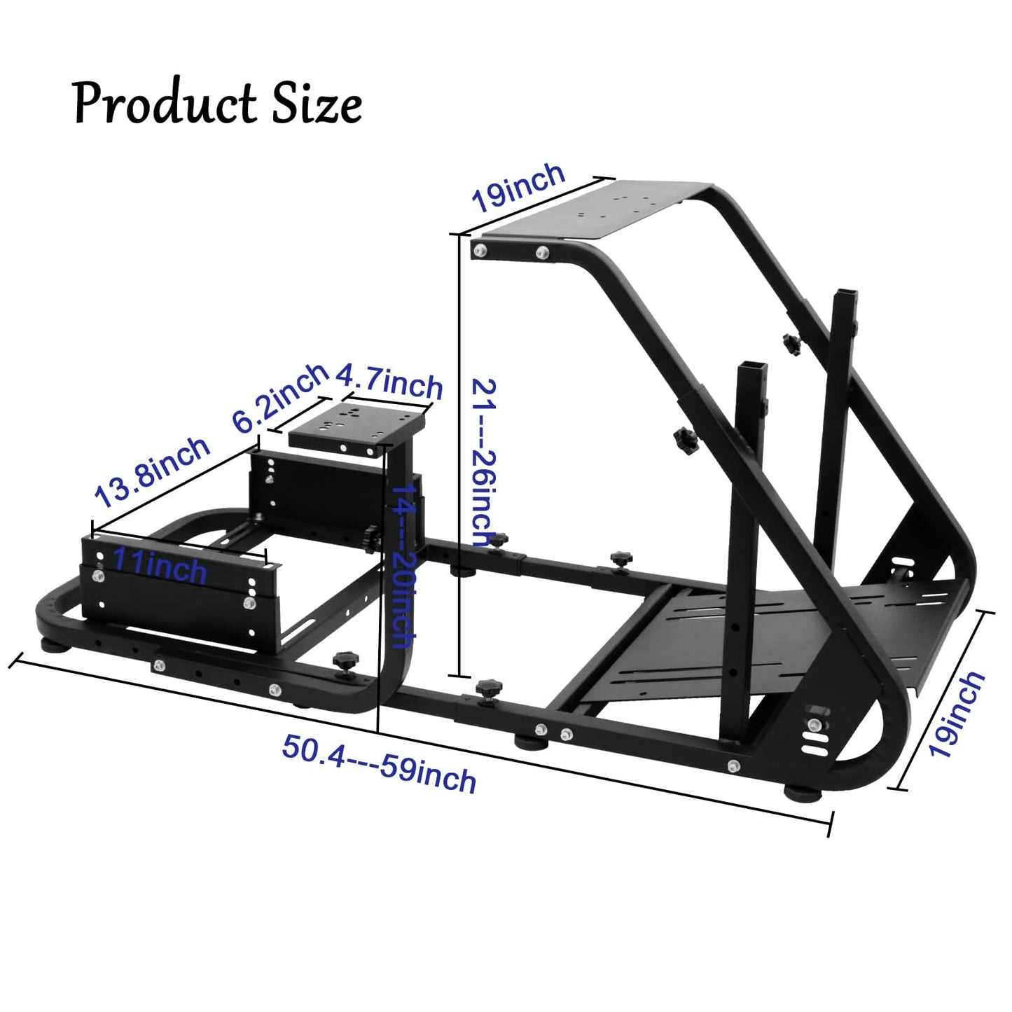 Mokapit Racing Simulator Cockpit with Mountable Monitor Bracke Compatible with T500,T30,T300RS, FANTEC,Logitech G29,G92,G923 Gaming Frame without TV Support Pole, Pedals, Handbrake, Steering Wheel