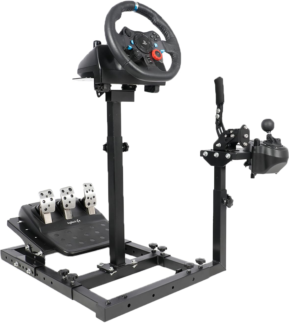 Mokapit Racing Wheel Stand Portable Compatible with Logitech/Thrustmaster/PXN G25,G23,G27,G29,G920,T80,T150 Steady Simulator Cockpit No Wheel, Pedal, Handbrake and Shifter